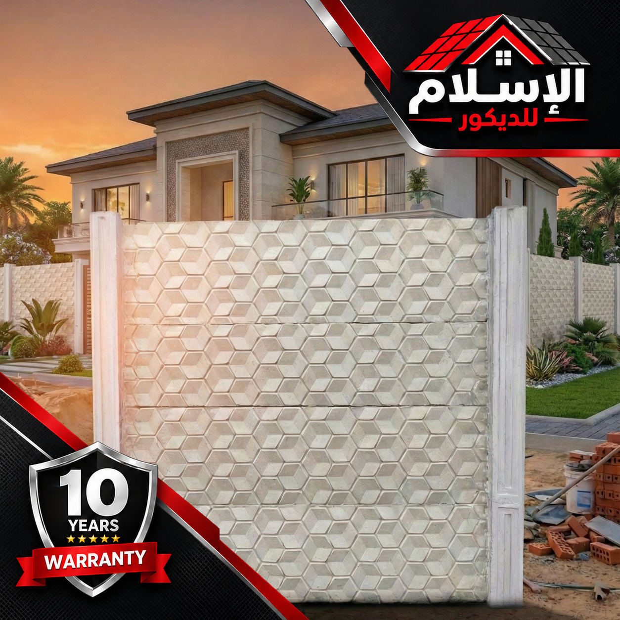 اسوار خرسانية جاهزة